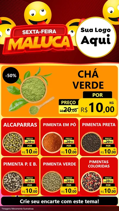 Modelo de Rede Social para Stories com o tema Sexta-feira Maluca para Produtos Naturais