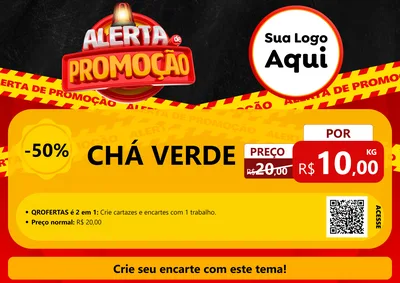 Modelo de Cartaz para Cartaz A4 Horizontal com o tema Alerta de Promoção para Produtos Naturais
