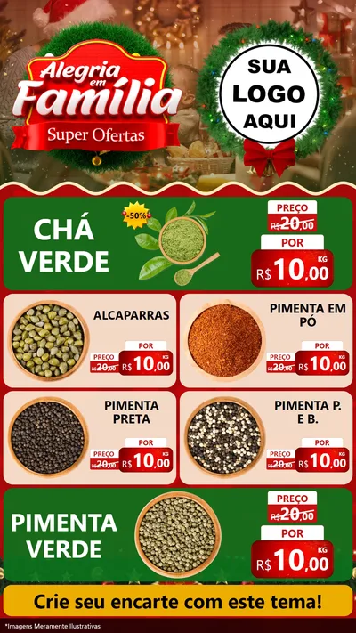 Modelo de TV para TV Vertical com o tema Alegria Em Família - Super Ofertas para Produtos Naturais