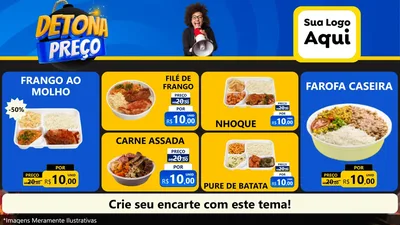 Modelo de TV para TV Horizontal com o tema Detona Preços para Restaurante