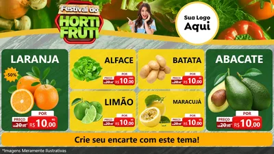 Modelo de TV para TV Horizontal com o tema Festival do Hortifrúti para Hortifrúti