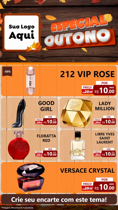Modelo de TV para TV Vertical com o tema Especial Outono para Perfumes