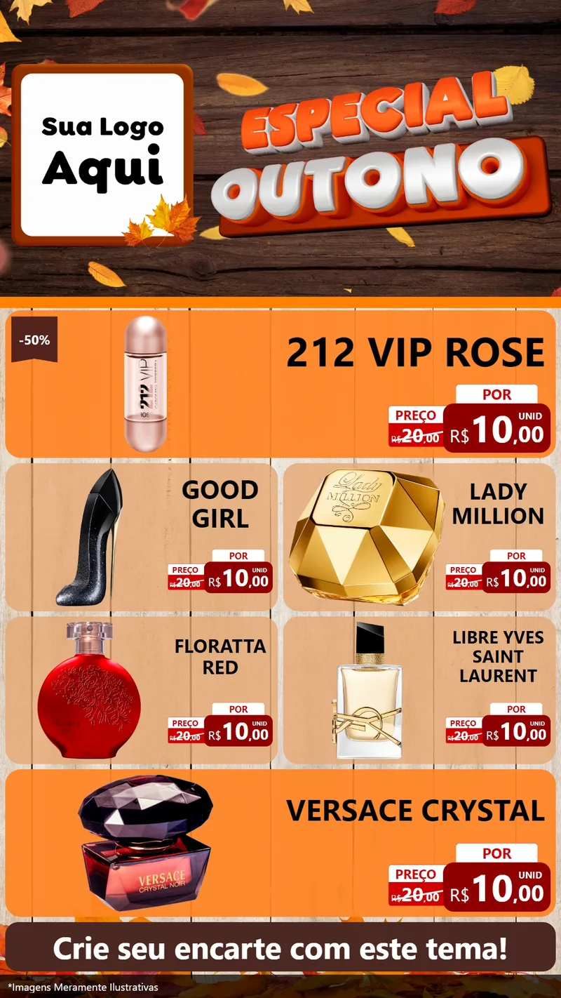 Modelo de TV para TV Vertical com o tema Especial Outono para Perfumes