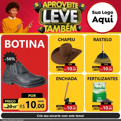 Modelo de Rede Social para Feed Facebook com o tema Aproveite e Leve Também para Agropecuária