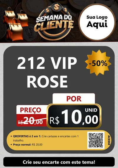 Modelo de Cartaz para Cartaz A4 Vertical com o tema Semana do Cliente para Perfumes