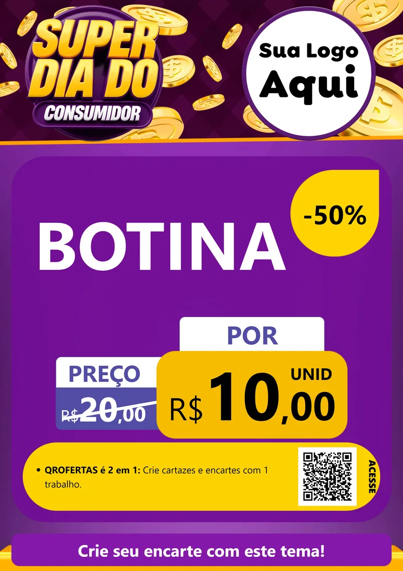 Modelo de Cartaz para Cartaz A4 Vertical com o tema Super Dia do Consumidor para Agropecuária
