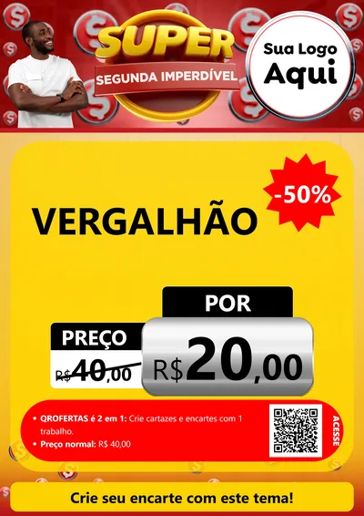 Modelo de Cartaz para Cartaz A4 Vertical com o tema Super Segunda Imperdível para Ferragens