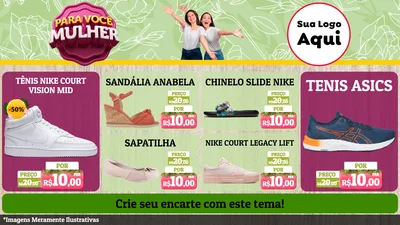 Modelo de TV para TV Horizontal com o tema Para Você Mulher para Calçados