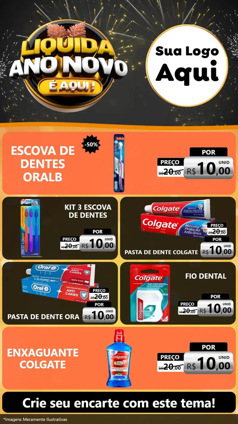Modelo de TV para TV Vertical com o tema Liquida Ano Novo É Aqui! para Higiene Pessoal