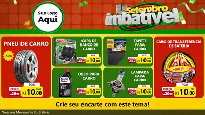 Modelo de TV para TV Horizontal com o tema Setembro Imbatível para Auto peças