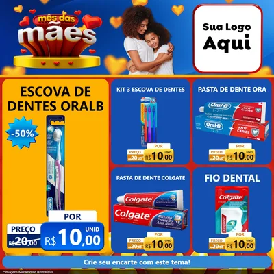 Modelo de Rede Social para Feed Facebook com o tema Mês das Mães para Higiene Pessoal