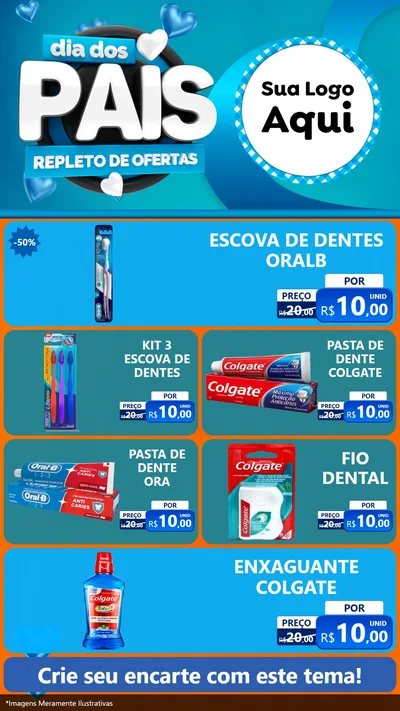 Modelo de TV para TV Vertical com o tema Dia Dos Pais Repleto de Ofertas para Higiene Pessoal