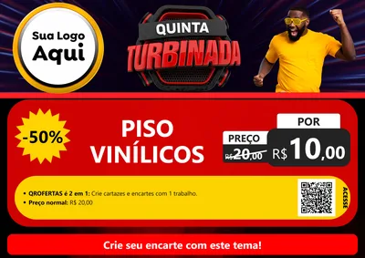 Modelo de Cartaz para Cartaz A4 Horizontal com o tema Quinta Turbinada para Material para Construção
