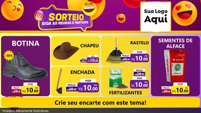 Modelo de TV para TV Horizontal com o tema Sorteio para Agropecuária