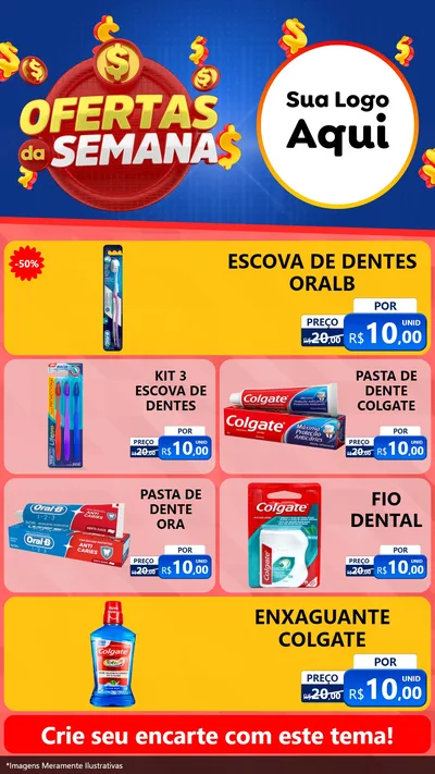 Modelo de TV para TV Vertical com o tema Ofertas Da Semana para Higiene Pessoal