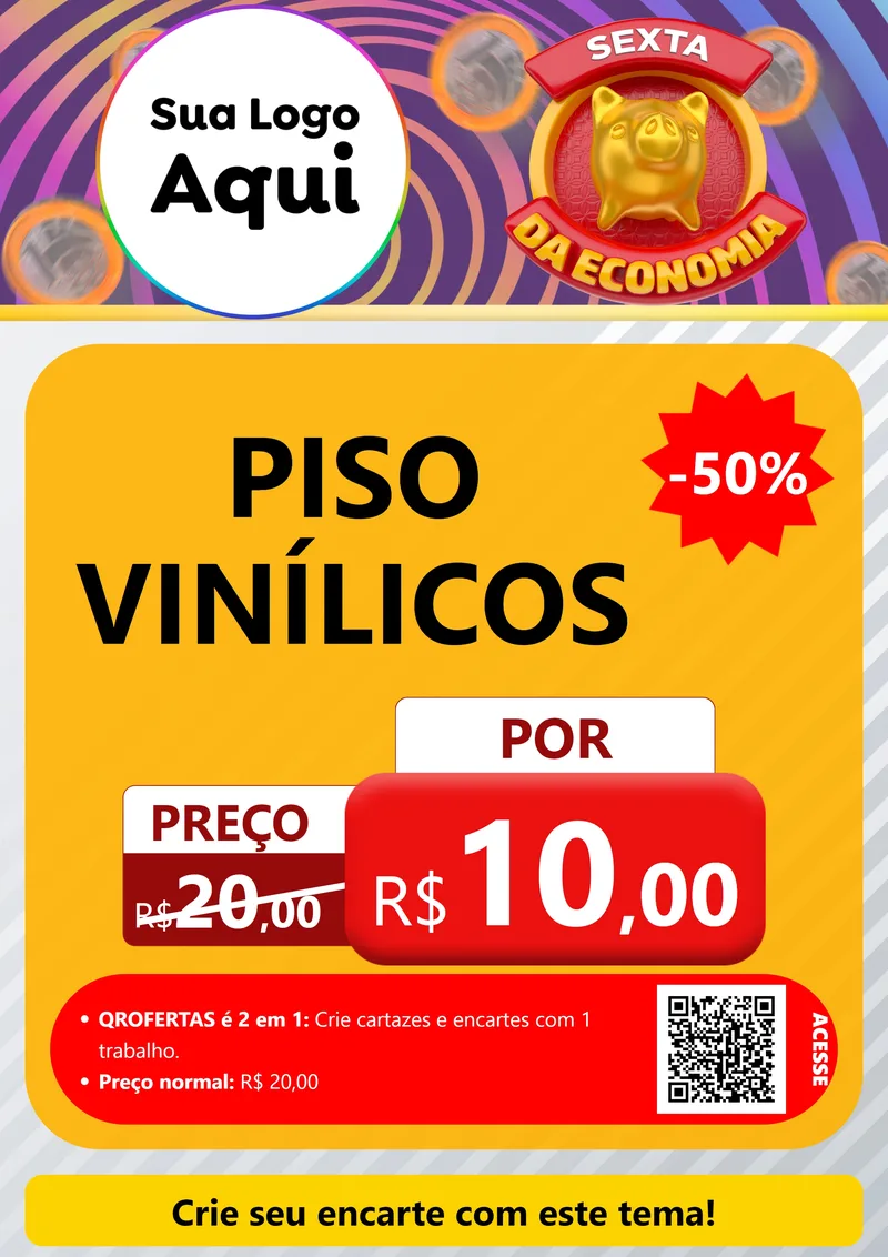 Modelo de Cartaz para Cartaz A4 Vertical com o tema Sexta da Economia para Material para Construção