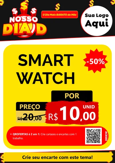 Modelo de Cartaz para Cartaz A4 Vertical com o tema Nosso Dia D para Informática