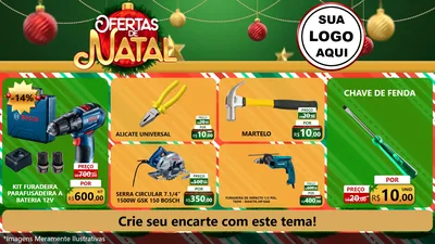 Modelo de TV para TV Horizontal com o tema Ofertas de Natal para Maquinas e Ferramentas