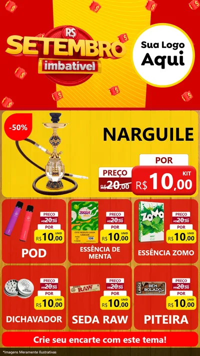 Modelo de Rede Social para Stories com o tema Setembro Imbatível para Tabacaria