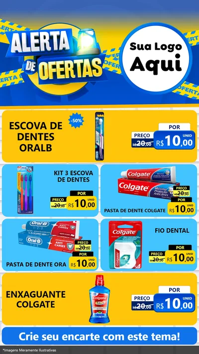 Modelo de TV para TV Vertical com o tema Alerta de Ofertas para Higiene Pessoal