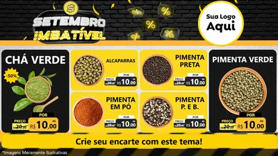 Modelo de TV para TV Horizontal com o tema Setembro Imbatível para Produtos Naturais