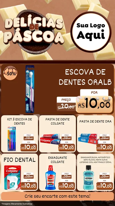 Modelo de Rede Social para Stories com o tema Delícias de Páscoa para Higiene Pessoal