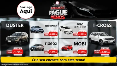 Modelo de TV para TV Horizontal com o tema Operação Pague Menos - Automóveis para Concessionaria de Carros