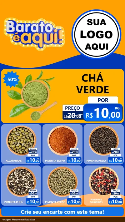 Modelo de Rede Social para Stories com o tema Barato é aqui para Produtos Naturais