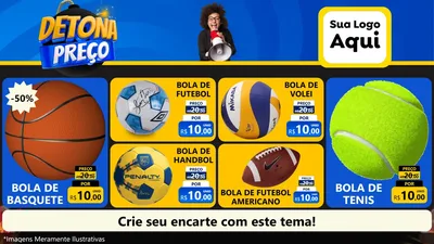 Modelo de TV para TV Horizontal com o tema Detona Preços para Artigos Esportivos