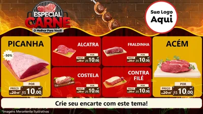 Modelo de TV para TV Horizontal com o tema Especial da Carne - O melhor para você! para Açougue