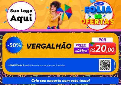 Modelo de Cartaz para Cartaz A4 Horizontal com o tema Folia de Ofertas para Ferragens