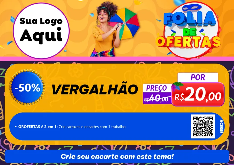 Modelo de Cartaz para Cartaz A4 Horizontal com o tema Folia de Ofertas para Ferragens