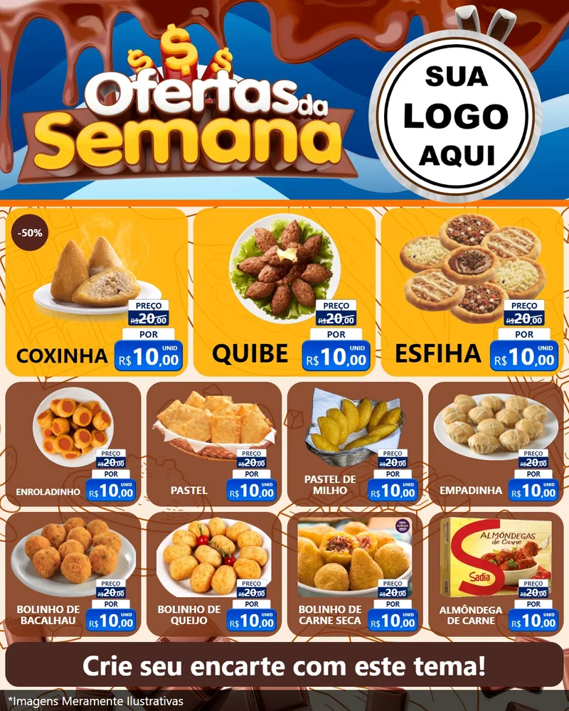 Modelo de Rede Social para Feed Instagram com o tema Ofertas da Semana - Páscoa para Salgadaria