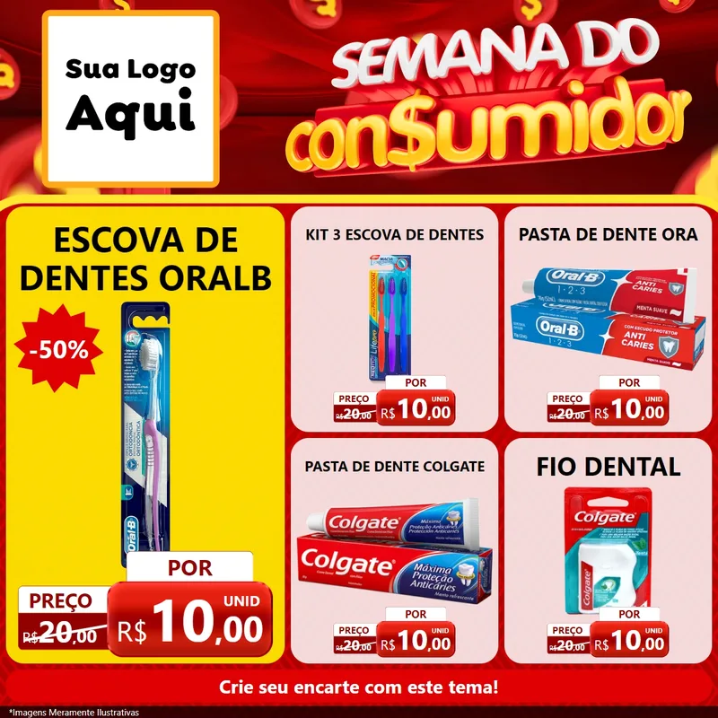 Modelo de Rede Social para Feed Facebook com o tema Semana do Consumidor para Higiene Pessoal