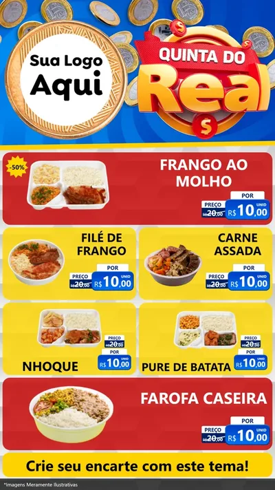 Modelo de TV para TV Vertical com o tema Quinta do Real para Restaurante