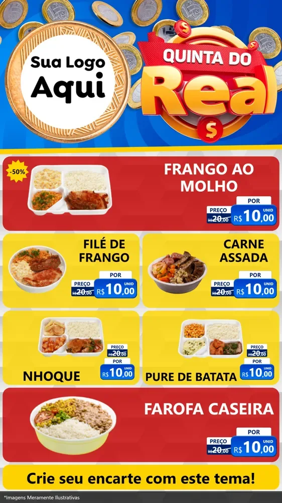Modelo de TV para TV Vertical com o tema Quinta do Real para Restaurante