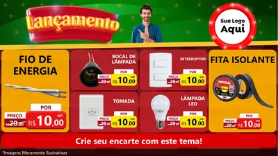 Modelo de TV para TV Horizontal com o tema Lançamento para Materiais Elétricos