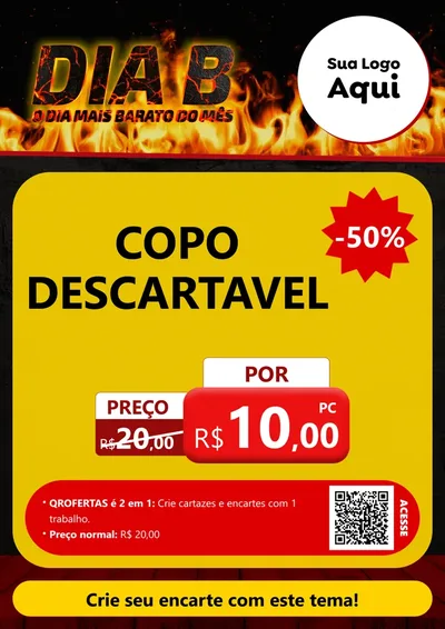 Modelo de Cartaz para Cartaz A4 Vertical com o tema Dia B para Embalagens