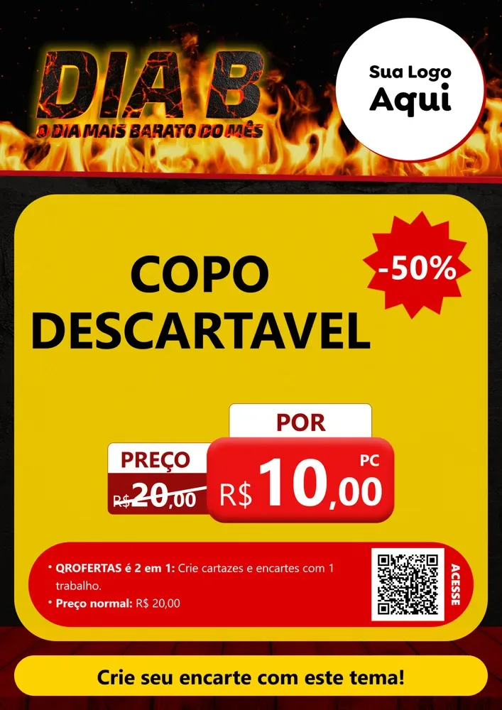 Modelo de Cartaz para Cartaz A4 Vertical com o tema Dia B para Embalagens