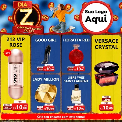 Modelo de Rede Social para Feed Facebook com o tema Dia Z - O Dia Mais Barato Do Mês para Perfumes