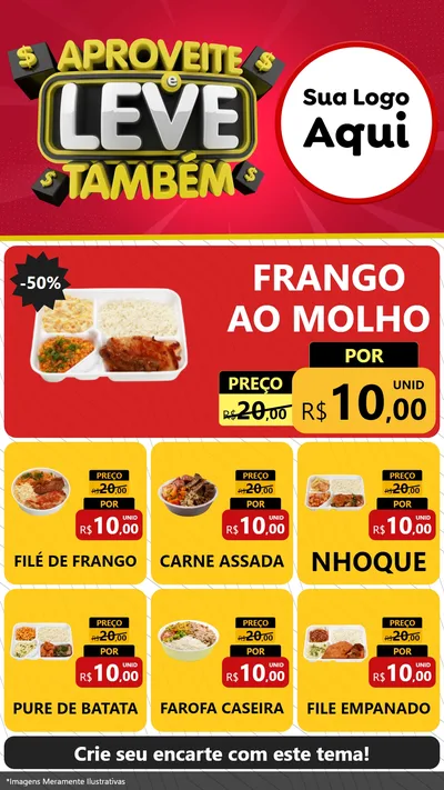 Modelo de Rede Social para Stories com o tema Aproveite e Leve Também para Restaurante