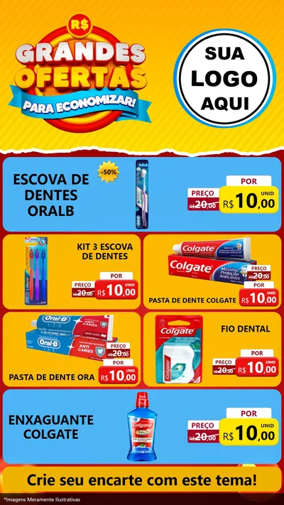 Modelo de TV para TV Vertical com o tema Grandes Ofertas Para Economizar! para Higiene Pessoal