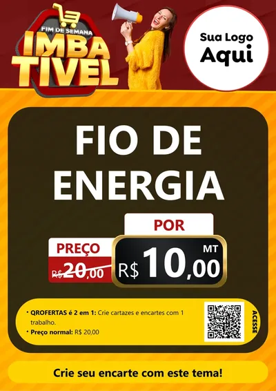 Modelo de Cartaz para Cartaz A4 Vertical com o tema Fim de Semana Imbatível para Materiais Elétricos