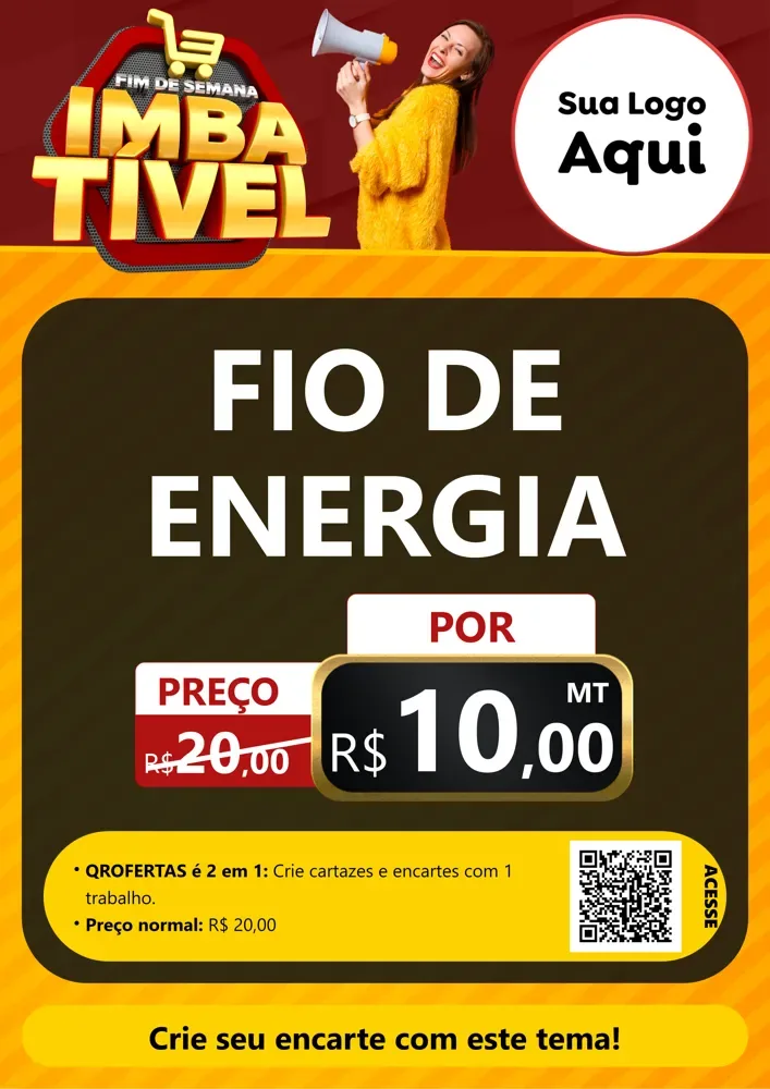 Modelo de Cartaz para Cartaz A4 Vertical com o tema Fim de Semana Imbatível para Materiais Elétricos