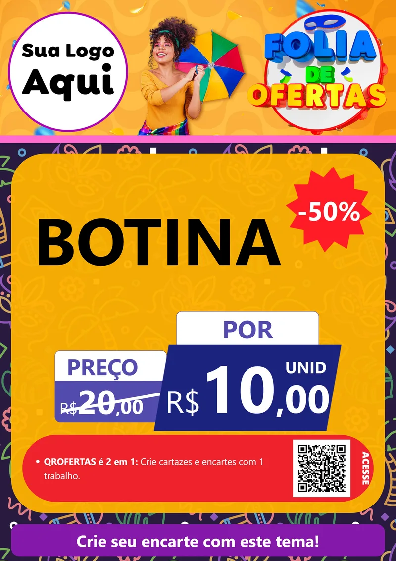 Modelo de Cartaz para Cartaz A4 Vertical com o tema Folia de Ofertas para Agropecuária