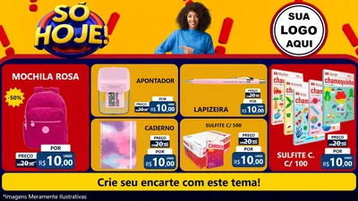 Modelo de TV para TV Horizontal com o tema Só Hoje! para Papelaria