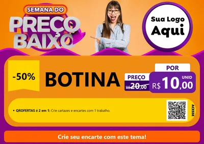 Modelo de Cartaz para Cartaz A4 Horizontal com o tema Semana do Preço Baixo para Agropecuária