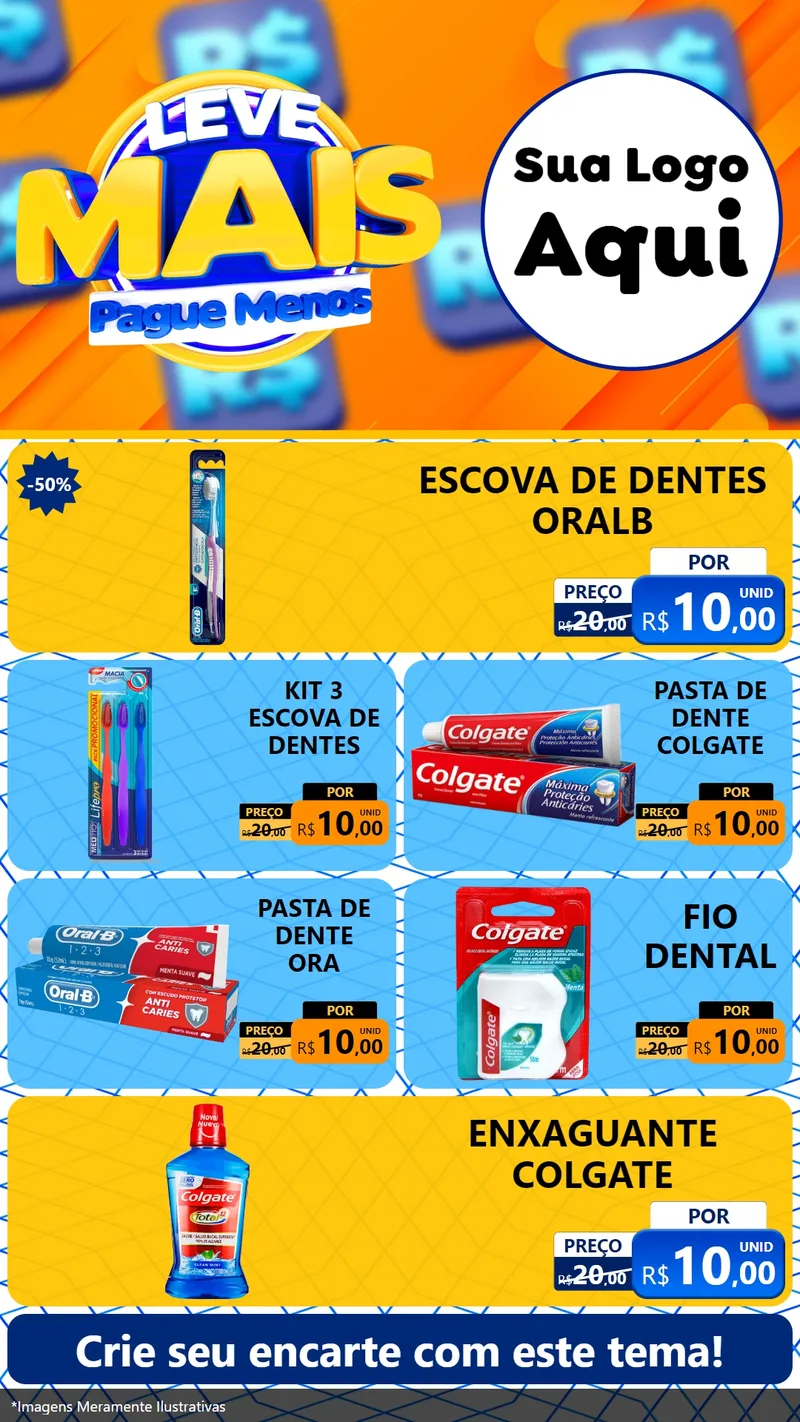 Modelo de TV para TV Vertical com o tema Leve Mais, Pague Menos para Higiene Pessoal