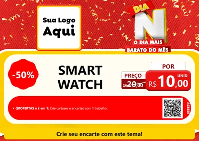 Modelo de Cartaz para Cartaz A4 Horizontal com o tema Dia N o Dia Mais Barato do Mês para Informática