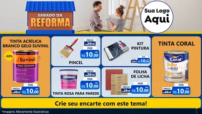 Modelo de TV para TV Horizontal com o tema Sábado da Reforma para Tintas e Ferramentas